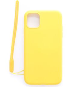 Evelatus Apple  iPhone 11 Soft Touch Silicone Case with Strap Yellow Чехлы - альтернативные