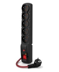 Acar F5 Power strip 16A (1,5m; black) Strāvas pagarinātāji