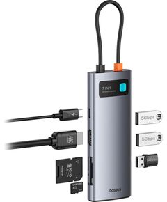 Dokstacija 7-in-1 ar USB-C savienotāju – HDMI, USB-C/PD, USB 3.0, SD/TF, Joystar, BASEUS Jaunumi - Datori