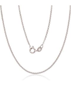 Серебряная цепочка Rollo 1 мм #2400144(PRh-Gr), Серебро 925°, родий (покрытие), длина: 45 см, 2.3 гр. Ķēdītes