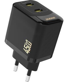 Charger Dudao A28P GaN 45W 2xUSB-C black Telefonu lādētāji 220v