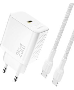 Сетевая зарядка Dudao A27C GaN 25W USB-C + USB-C to USB-C cable 1.0m белая Зарядные устройства