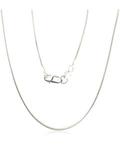 Серебряная цепочка Змейка 1 мм #2400085, Серебро 925°, длина: 40 см, 3.9 гр. Ķēdītes