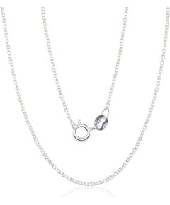 Серебряная цепочка Якорное круглое 1 мм #2400061, Серебро 925°, длина: 42 см, 1.2 гр. Ķēdītes
