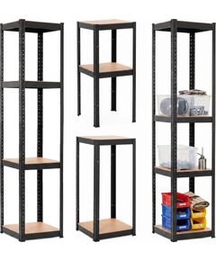 Springos Metāla plaukts HA5282, 180x40x40 cm, 4 līmeņi, cinkots, līdz 400 kg Plaukti  