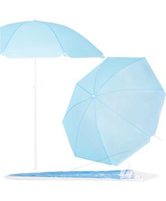 Springos Пляжный зонт BU0026, 160 см, синий, UPF50+, с чехлом Зонты от солнца и аксессуары