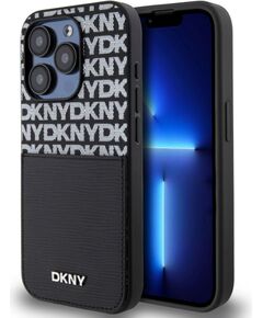 DKNY -  DKNY PU Leather Repeat Pattern Card Pocket Case for iPhone 14 Pro Black Чехлы - альтернативные