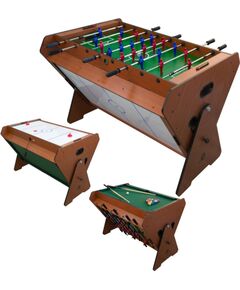 Enero STÓŁ DO GRY OBROTOWY 3W1 BILARD PIŁKARZYKI CYMBERGAJ 121x89x84,5CM Для футбола