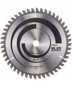 Griešanas disks kokam Bosch MULTI MATERIAL; 184x2,4x16,0 mm; Z48; -5° Zāģripas