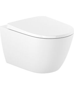 Roca pods ar QR/SC vāku Ona rimless, stiprināms pie sienas, 360x530 mm, balts Подвесные