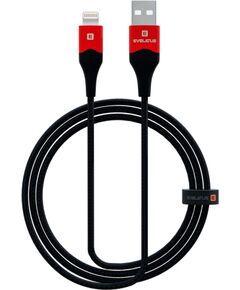 Evelatus Apple  Lightning Data Cable MFI09 aluminum shell+braid Black Red Data USB kabeļi