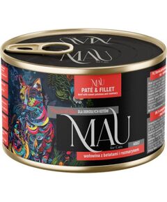 Dolina Noteci MAU Pate and Fillet Beef with sweet potatoes and rosemary - wet cat food - 185g Barība