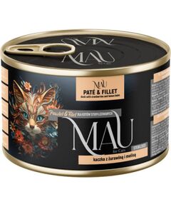 Dolina Noteci MAU Pate and Fillet Sterilised Duck with cranberries and lemon balm - wet cat food - 185g Barība