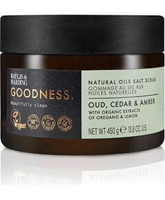 Baylis & Harding Natural Oils Salt Scrub ( Oud, Cedrové dřevo & Ambra ) - Tělový peeling 450.0g Духи и косметика