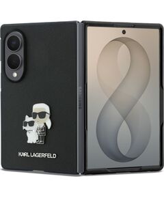 Karl Lagerfeld -  PU Saffiano Karl and Choupette Case for Samsung Galaxy Z Fold8 Black Neoriģinālie Maciņi