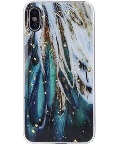 iLike Samsung  Gold Glam case for Samsung Galaxy A13 5G / A04S feathers Neoriģinālie Maciņi
