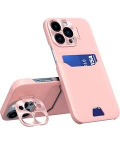 iLike Apple  14 Pro Max Card Wallet Cover with Stand Leather Stand Case Pink Чехлы - альтернативные