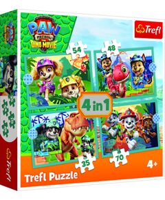 TREFL PAW PATROL Pužļu komplekts 4in1 Ķepu Patruļa Puzles