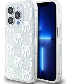 DKNY Apple  iPhone 15 Pro Max 6.7 hardcase Liquid Glitter Multilogo White Neoriģinālie Maciņi
