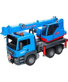 Bruder MAN TGS truck with crane  blue(Nedaudz boj.iepak) Mašīnas un piederumi