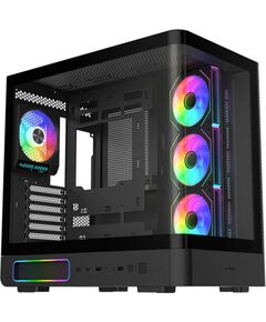 Fortron M581 (black, panoramic glass design) Datoru korpusi