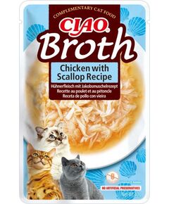 INABA Ciao Broth Chicken & Scallop - cat treats - 40g Kaķu sausā barība