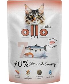 Ollo saszetka nr 7 kot Łosoś Krewetki 85 g Barība