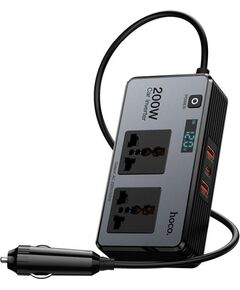 Hoco Z66 Automašīnas invertors 200W Akumulatoru lādētāji, starteri