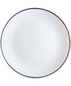 DIWALI BLACK NET DESERTA ŠĶĪVIS 19CM, BALTS/MELNU MALU, STIKLS, Luminarc Šķīvji
