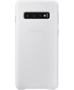 Samsung   Galaxy S10 Leather cover White Neoriģinālie Maciņi