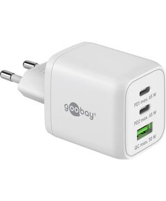 Goobay 65 W USB-C PD GaN Multiport Fast Charger Nano, White Дата USB-кабели