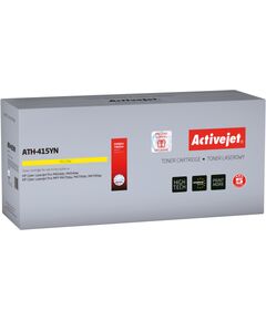 Activejet ATH-415YN Toner (replacement for HP 415A W2032A; Supreme; 2100 pages; yellow) with chip Lāzerprinteru izejmateriāli