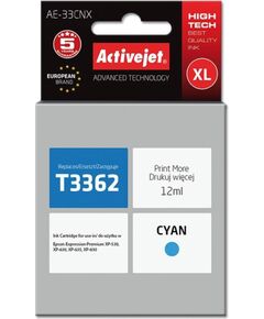 Activejet AE-33CNX Ink cartridge (replacement for Epson 33XL T3362; Supreme; 12 ml; cyan) Tintes printeru izejmateriāli
