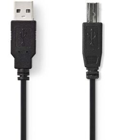 Nedis USB 2.0 kabelis | A vīriešu savienotājs – B vīriešu savienotājs | 3,0 m | Melna krāsa Data USB kabeļi