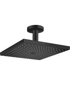 Hansgrohe dušas galva ar turētāju Raindance E 300 1jet EcoSmart, no griestiem, matēta melna Dušas un komplekti