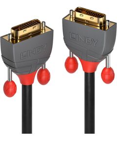 Lindy DVI-D Dual-Link Cable, Anthra Line (black/gray, 15 meters) Dažādi vadi