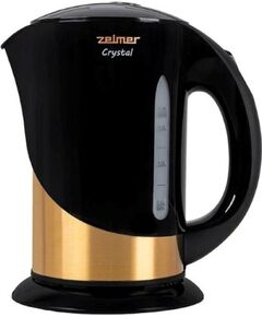 Zelmer ZCK7630 Crystal Gold 1.7-litre 2200W electric kettle, black and gold Tējkannas (elektriskās)