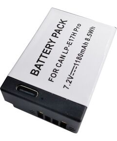 Extradigital CANON аккум. LP-E17H Pro (without chip), 1180mAh, USB Type-C Батарейки, аккумуляторы
