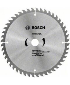 Griešanas disks Bosch Eco for Wood 2608644378; 190x20 mm; Z48 Zāģripas