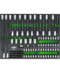 Uzgaļu komplekts instrumentu ratiem 1/4"+1/2" 104gab. JBM Darbagaldi un darbnīcu mēbeles 