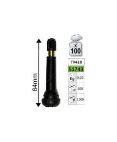 JBM Ventīlis vieglajām automašīnām TR414 64mm, 100gab. Riepu montāžai un balansēšanai