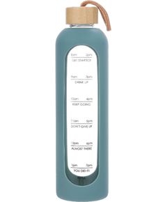 Drinking bottle GLASS H28cm 1L, glass, green Новости, мебель, дом