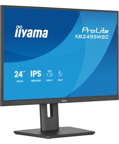 Iiyama ProLite XB2495WSC-B1 (61.1 cm (24 inches), black (matt), WUXGA, IPS, HDMI, USB-C, USB hub, 100Hz panel) Monitori