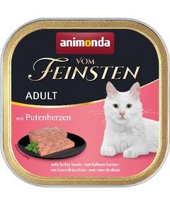 ANIMONDA Vom Feinsten Adult Turkey hearts - wet cat food - 100g Barība