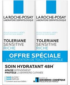 La Roche-posay Sensitive Riche Soin Hydratant Duo - Sada pleťových krémů 40ml Smaržas - NESAKĀRTOTS