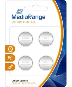 BATTERY LITHIUM CR2032 3V/4PCS MRBAT132 MEDIARANGE Батарейки, аккумуляторы