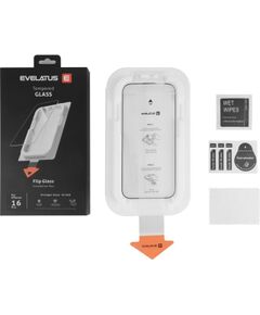 Evelatus Apple  iPhone 18 Pro Max Flip Glass Magic Easy Install Box - Screen Protector Black Ekrānu aizsardzība