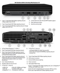 HP Renewed Grade A EliteDesk 800 G6 Desktop Mini Intel Core i5 i5-10500T 8 GB SSD 256 GB Intel UHD Graphics 630 Windows 11 Pro Atjaunoti personālie datori