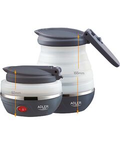 Adler Travel Kettle AD 1279 Electric 750 W 0.6 L Silicon White Чайники (электрические)