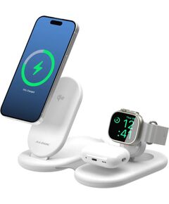 Alogic PackAway 3-in-1 Qi2 Wireless Charging Stand White Jaunumi - Datori